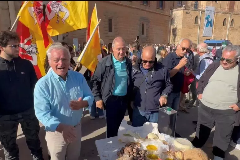 Caro gasolio, gli agricoltori di Agrisat protestano davanti al parlamento siciliano