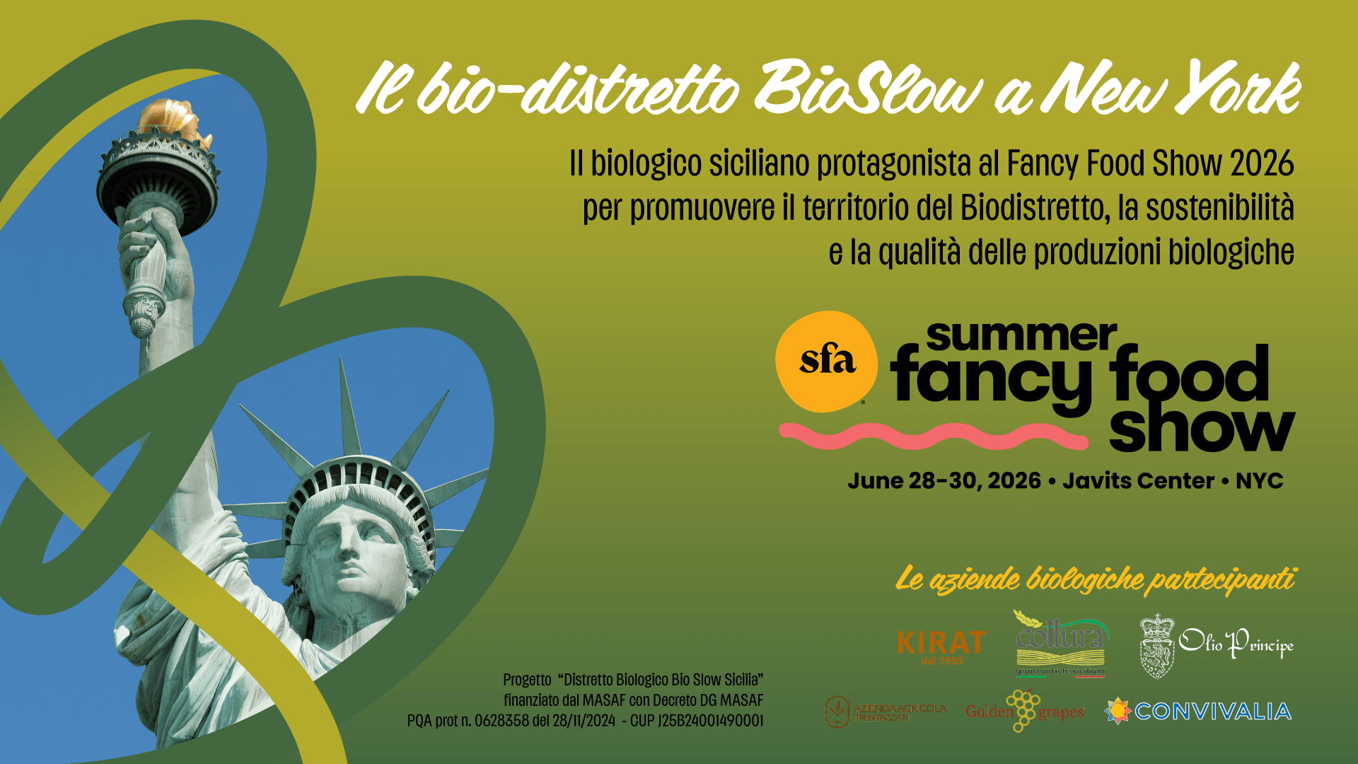 Il Bio-Distretto del Cibo BioSlow Sicilia vola a New York