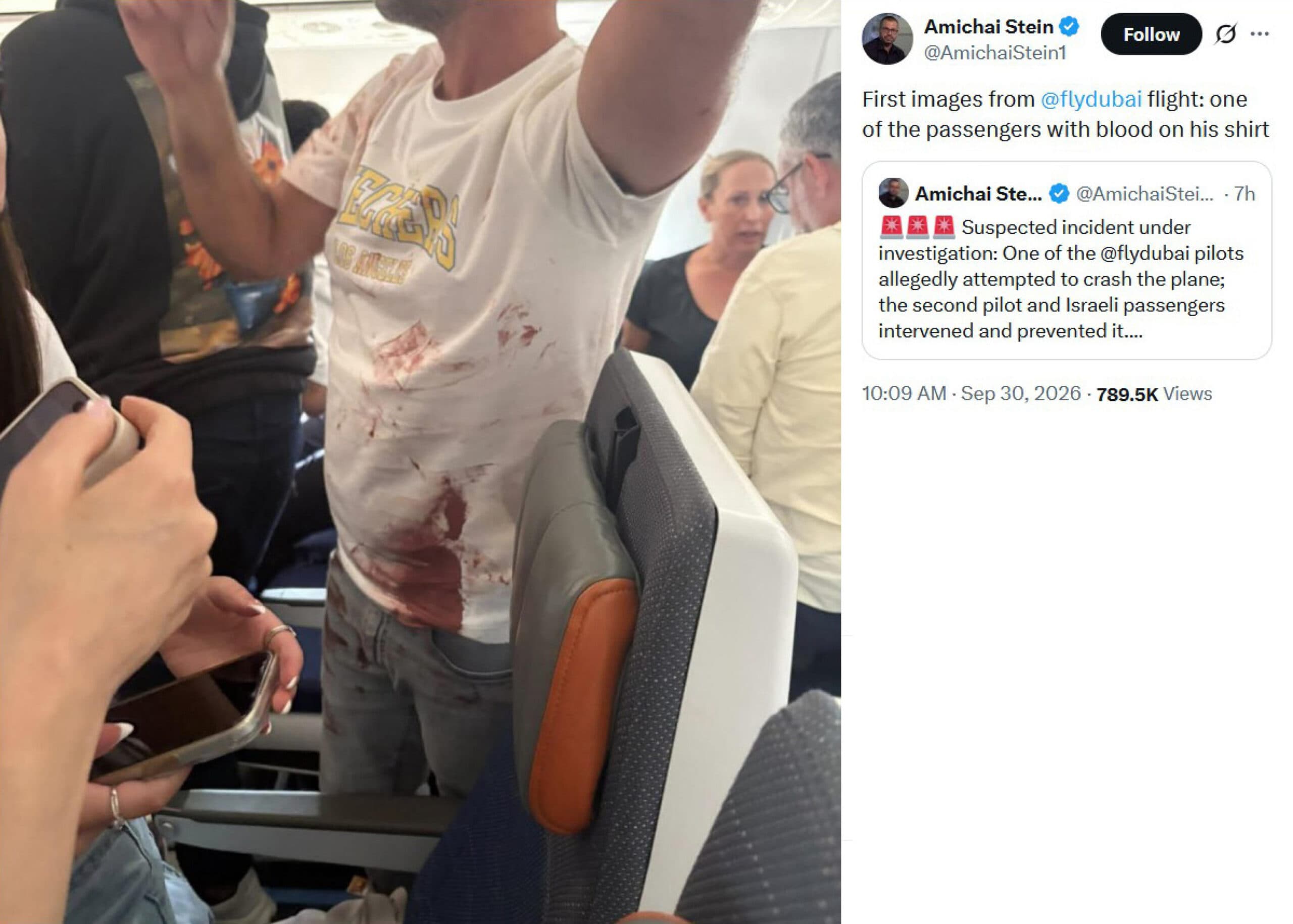 Volo Dubai-Tel Aviv, il racconto di un testimone: così ho fermato il copilota