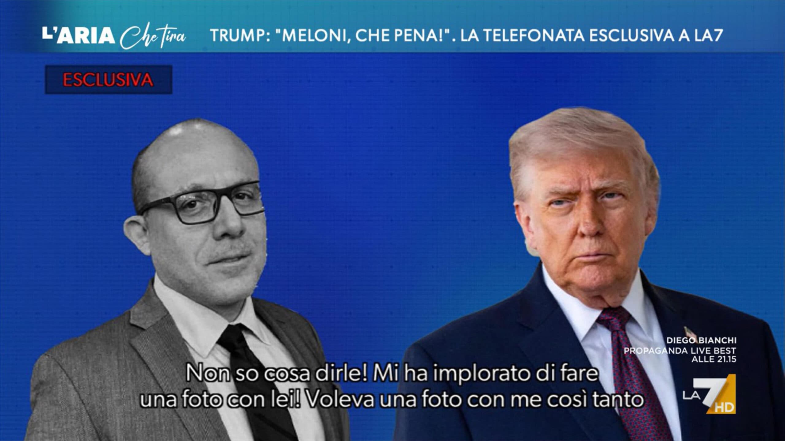 La polemica sull'audio di Trump, il giornalista di La7 racconta: lui ha voluto parlare di Meloni