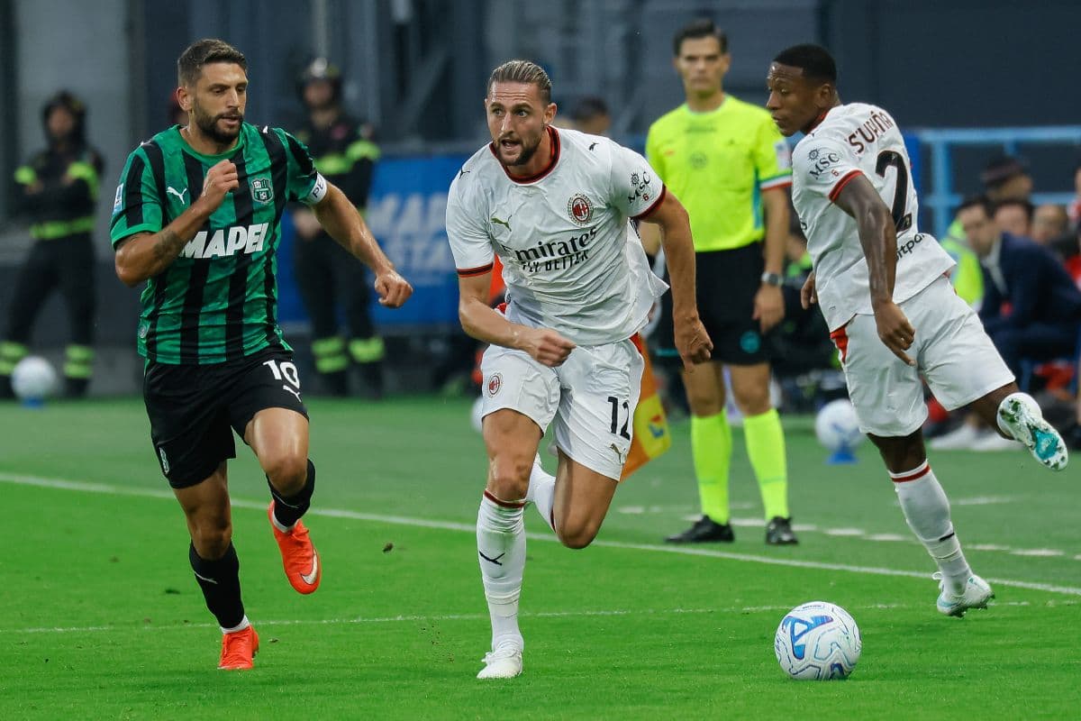 Odenthal risponde a Rabiot, al Mapei Stadium Sassuolo-Milan 1-1