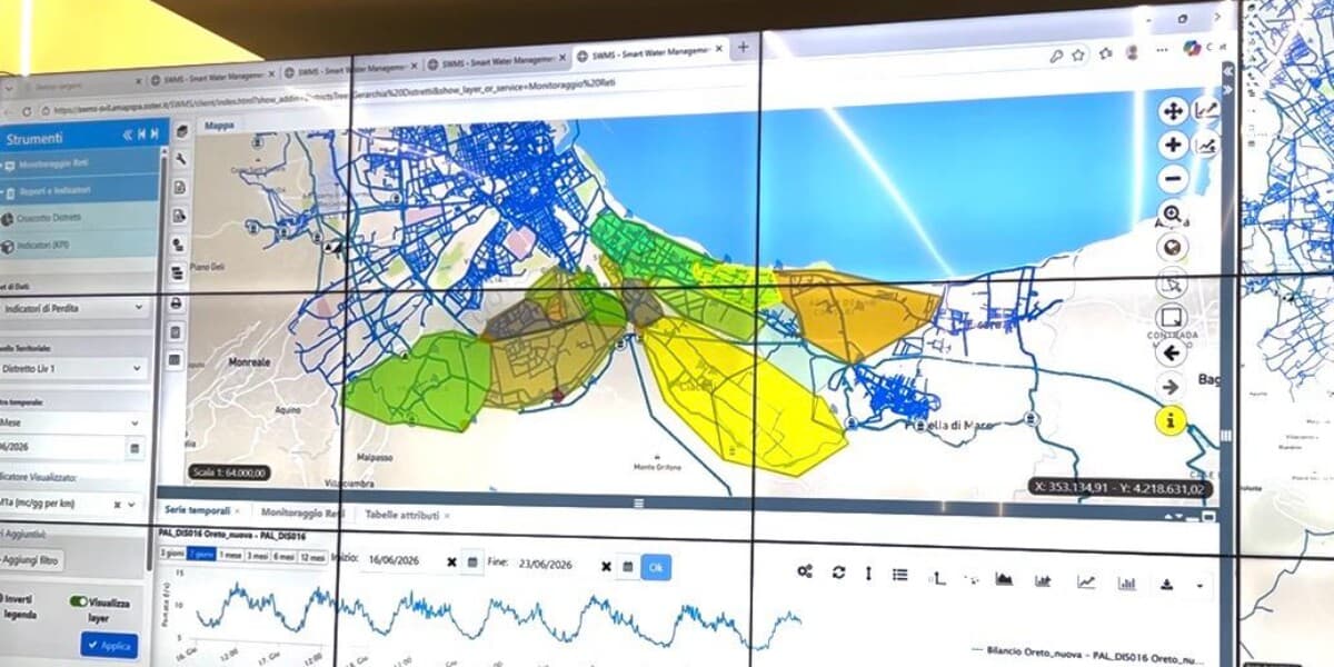 Palermo, nuova control room dell'Amap per monitorare i dati della rete idrica